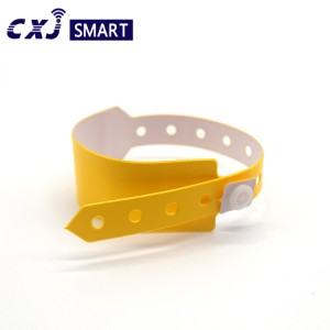 Waterproof Disposable PVC rfid wristband